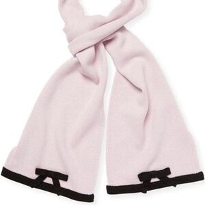 NWT Kate Spade Contrast Bow Muffler Scarf in Cream